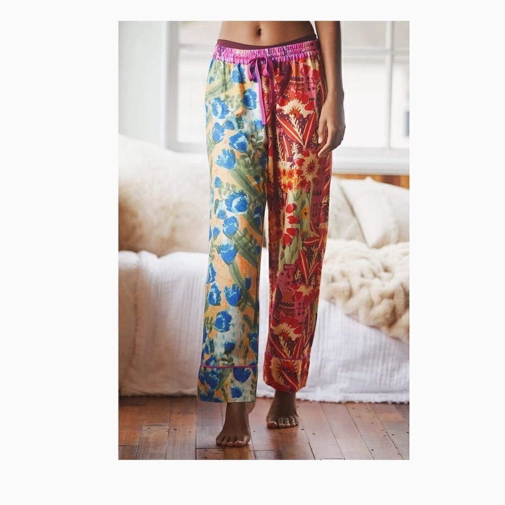 Garden Bloom Flannel Pajama Pants by Roeqiya Fris X Anthropologie
